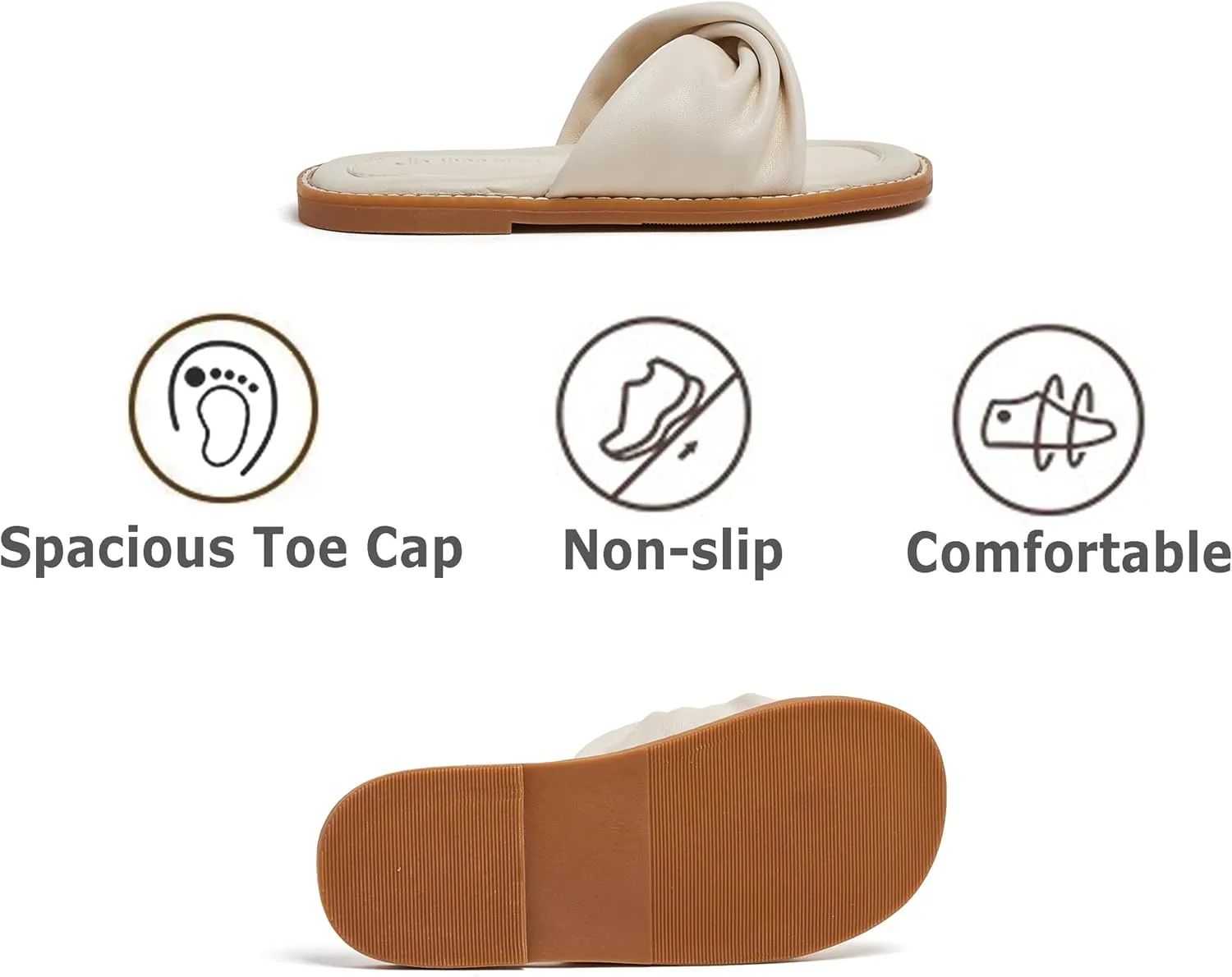 THEE BRON Princess Dress Slippers Slides Sandals for Little Girls