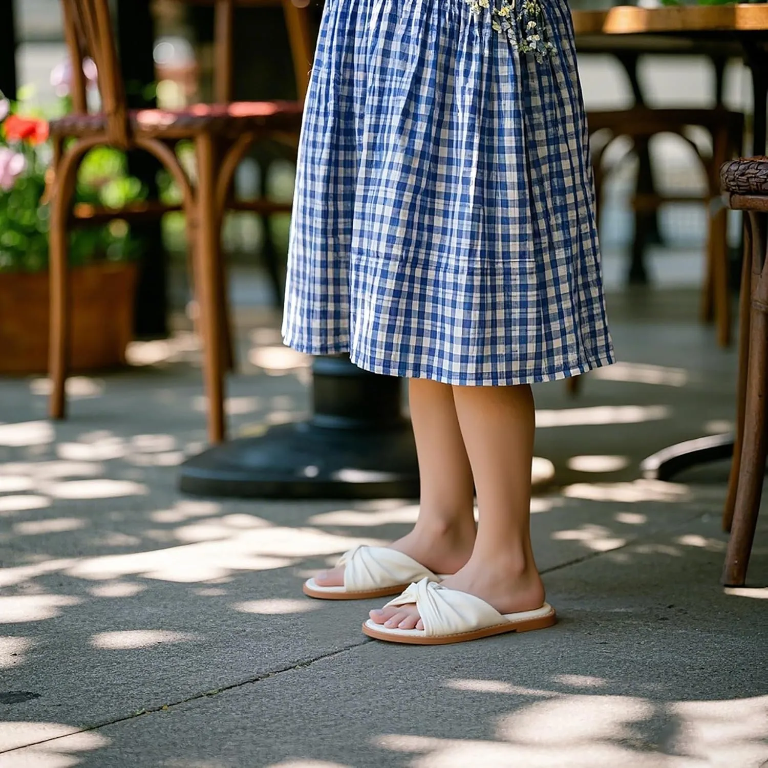 THEE BRON Princess Dress Slippers Slides Sandals for Little Girls