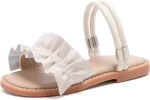 THEE BRON Princess Dress Slippers Slides Sandals for Little Girls