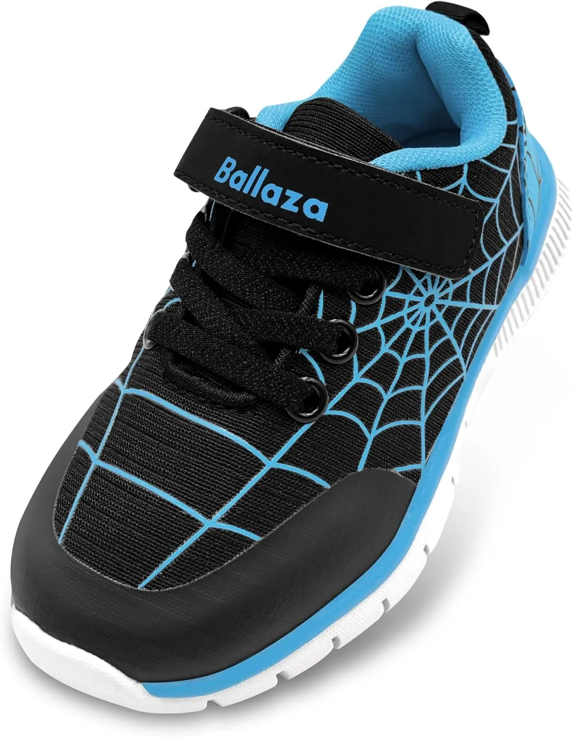 Toddler Kid Spider Design Sneakers with Non-Slip Sole, Breathable Mesh, and Hook-and-Loop Closure