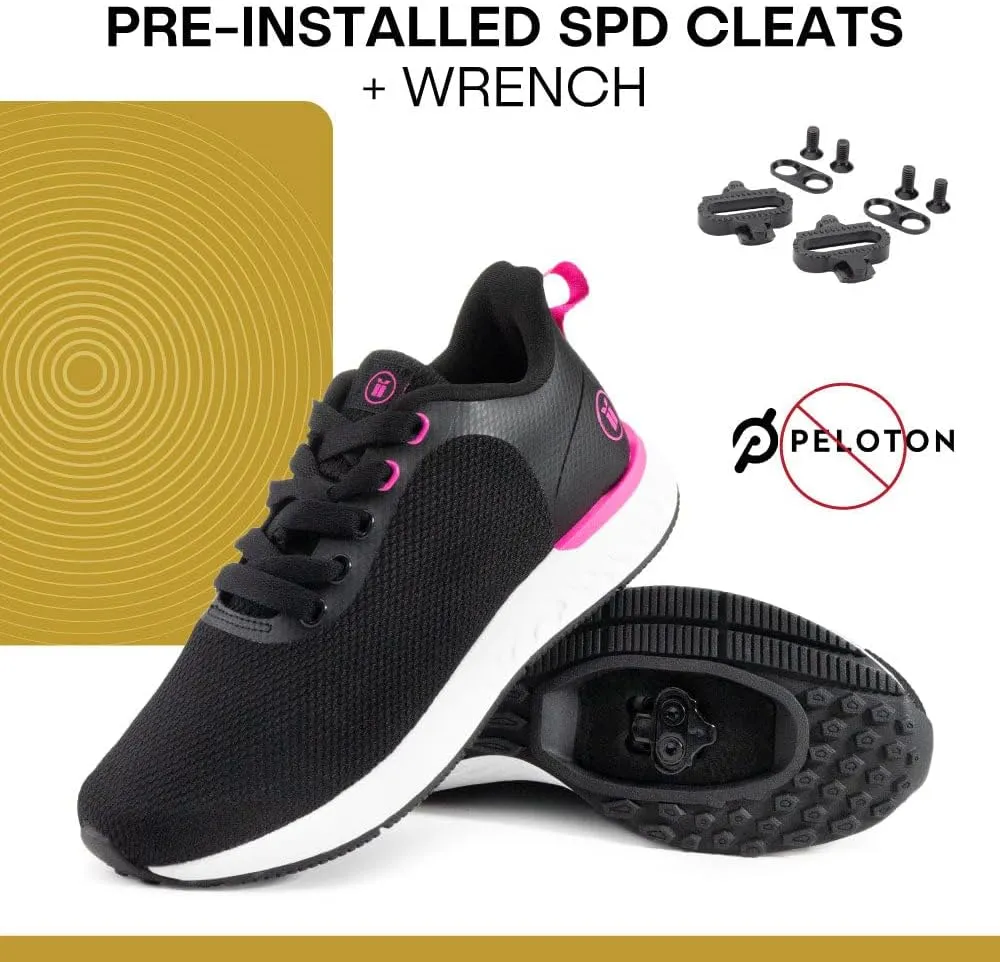 Tommaso Cycling Shoes Women—Outdoor Cycling Shoes Women—Women Specialized Bike Shoes— Walkable Cycling Shoes—Women SPD Cycling Shoes—Indoor Cycling Shoes Women SPD—Peloton Shoes—SPD Cleat Installed