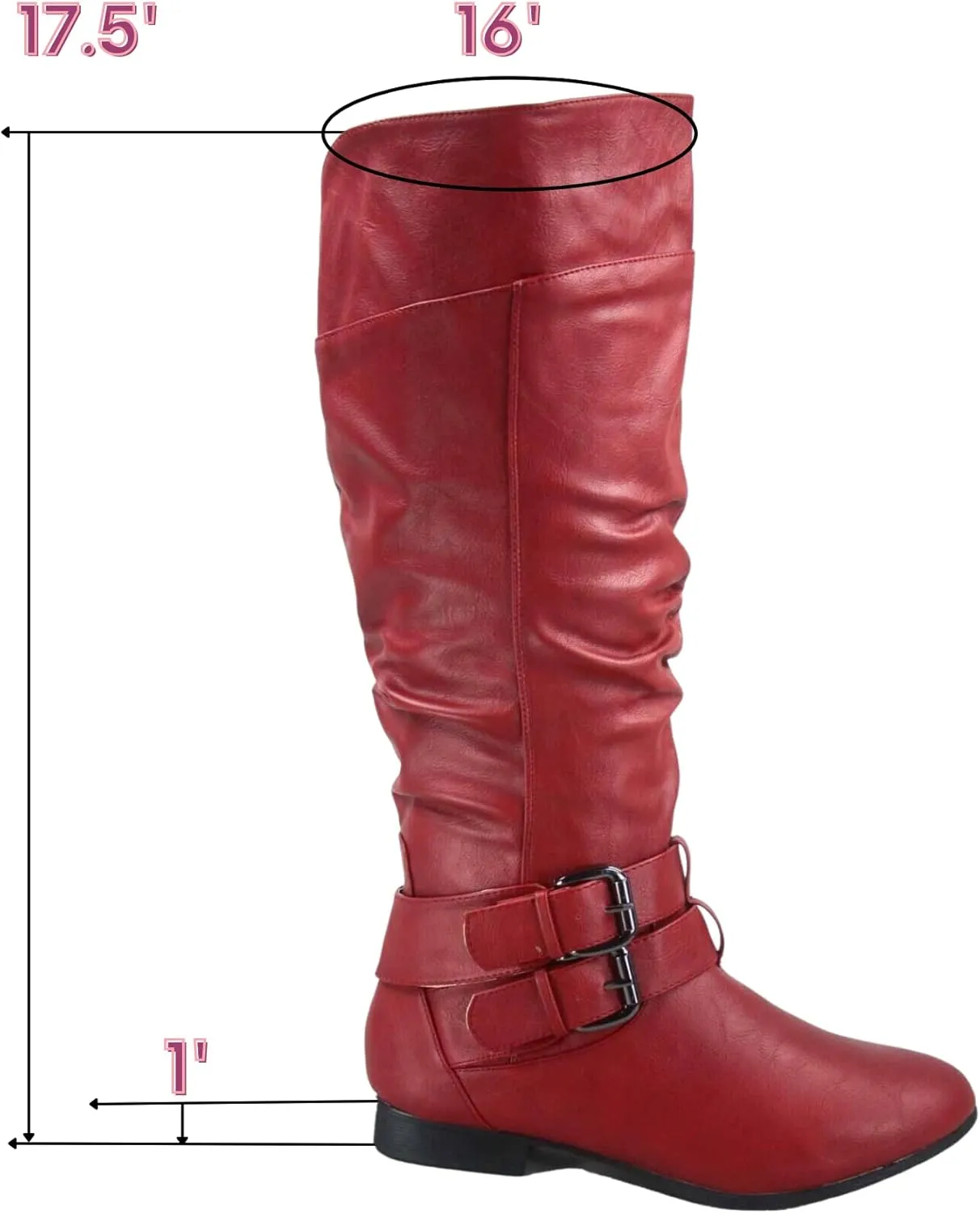 TOP Moda Coco-20 Women's Fashion Round Toe Low Heel Knee High Zipper Riding Boot Shoes