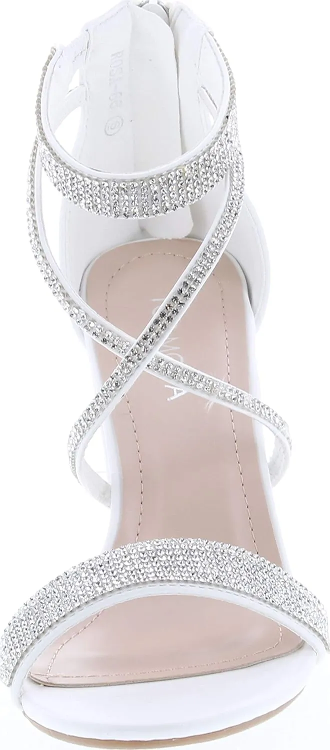 TOP Moda Dressy/Formal Sandals High Heel Ankle Strap Open Toe Sandals