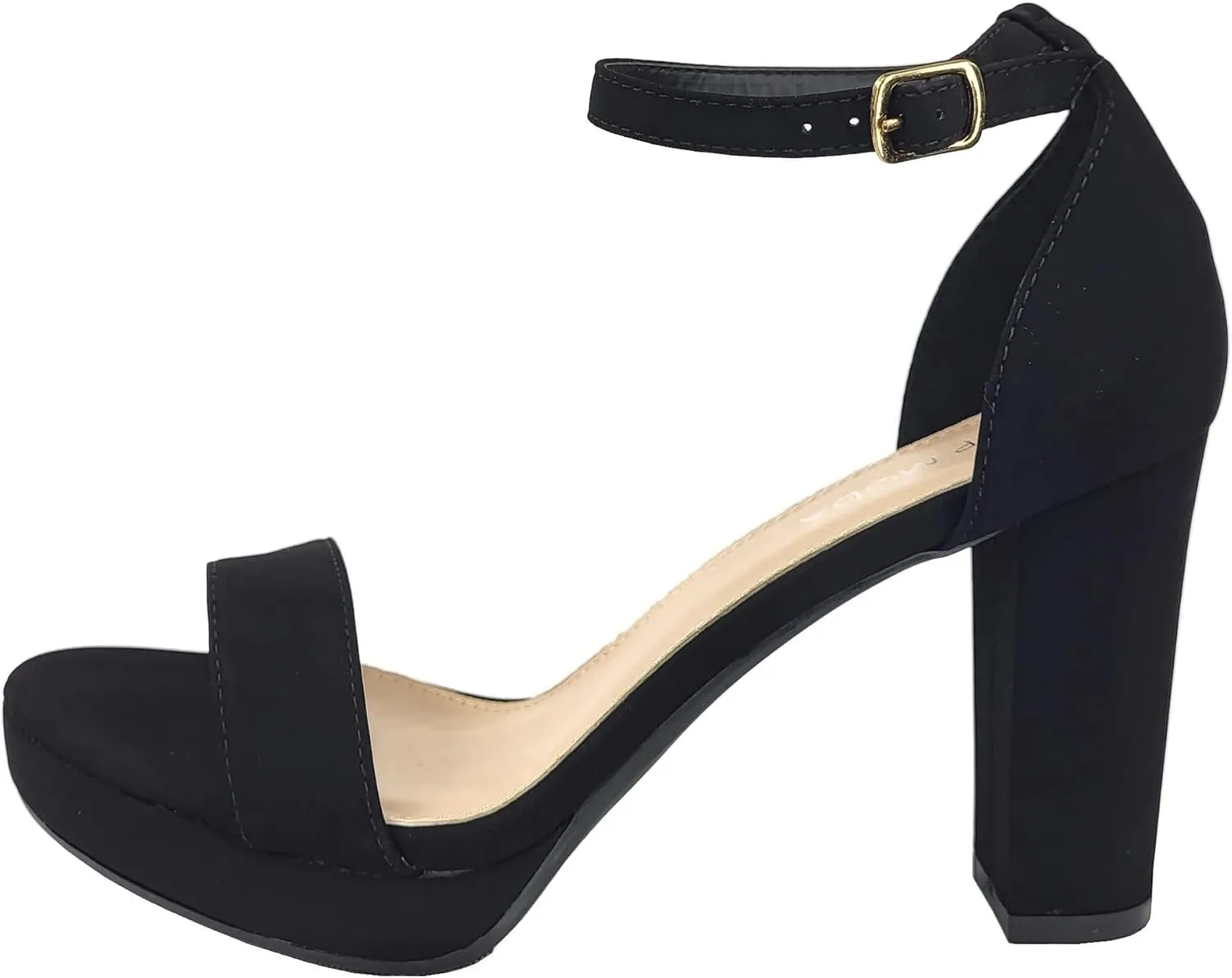 TOP Moda Platform High Heel Open Toe Dress Sandal Over The Toe Strap