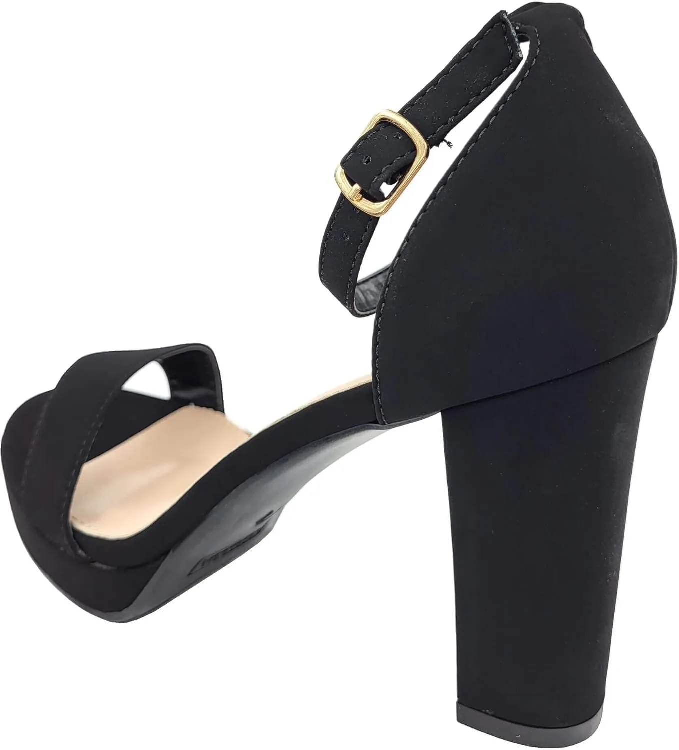 TOP Moda Platform High Heel Open Toe Dress Sandal Over The Toe Strap