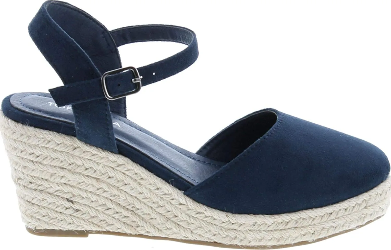 TOP Moda Wishing-5 Women's Closed Toe Buckle Strap Espedrilles Sandals