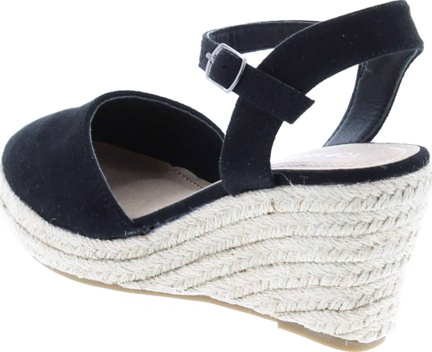 TOP Moda Wishing-5 Women's Closed Toe Buckle Strap Espedrilles Sandals