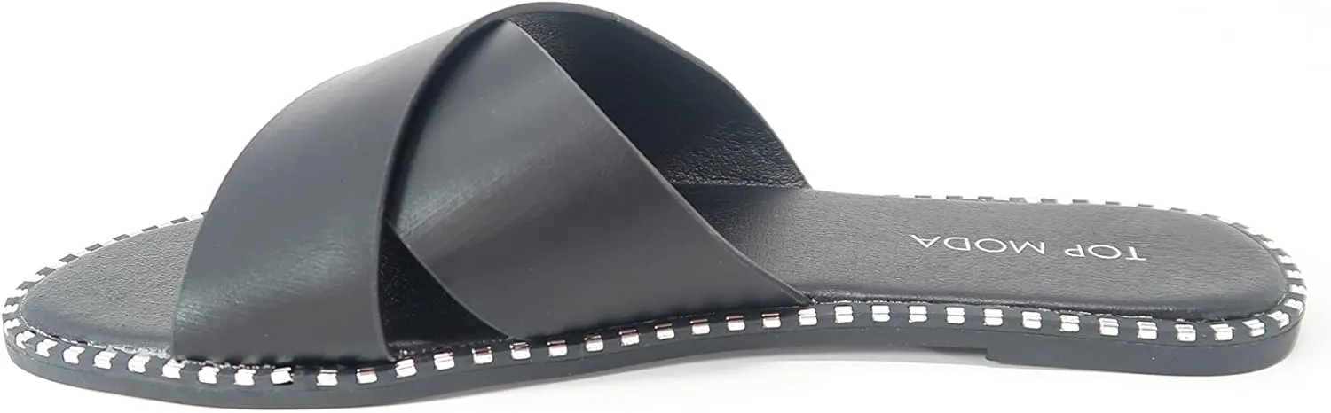 TOP Moda Women Open Toe Flat Fashion Sandals