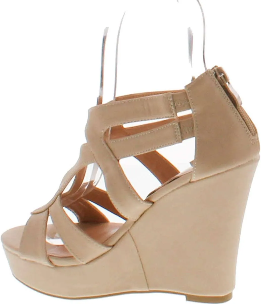 TOP Moda Womens Lindy-88 Platform Sandals