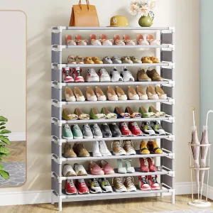 Tribesigns Upgraded 10 Tiers Shoe Rack, Large Capacity Shoe Shelf, Tall Shoe Organizer for 50 Pairs, Space Saving Shoe Storage Rack
