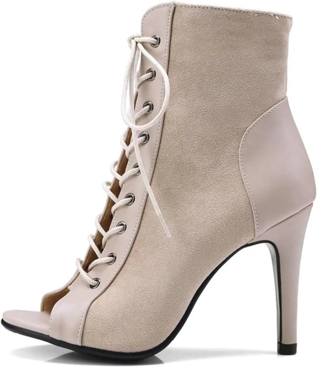 UTIKLIOU Women's Mesh Sandals Peep Toe High Top Sandals Lace Up Summer Boots Buckle Strap Party Sexy Pump Shoes Open toe