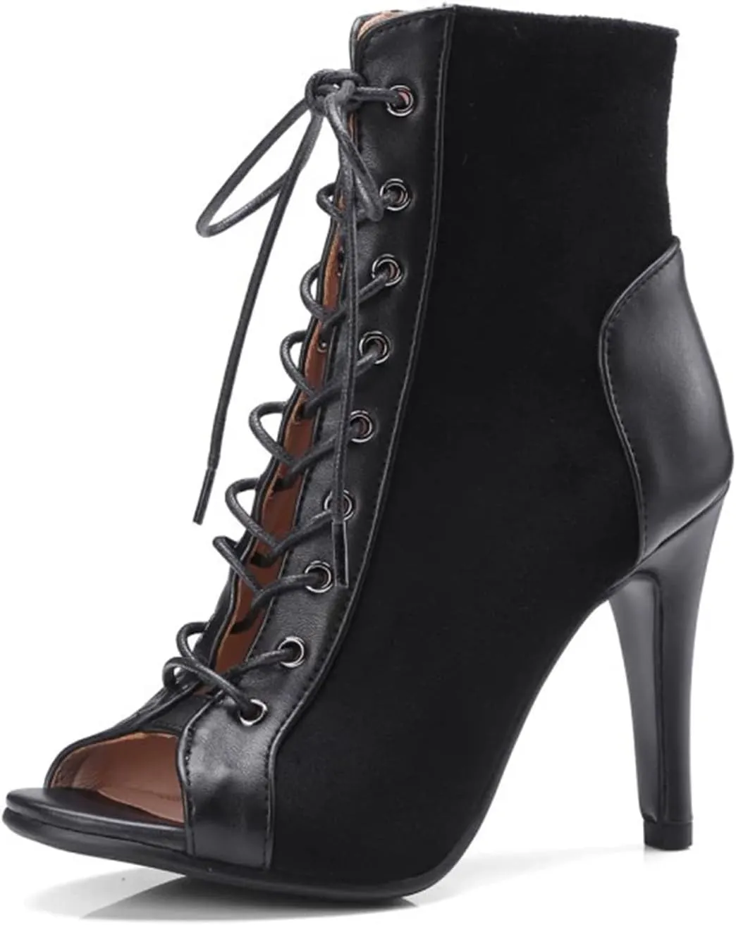 UTIKLIOU Women's Mesh Sandals Peep Toe High Top Sandals Lace Up Summer Boots Buckle Strap Party Sexy Pump Shoes Open toe