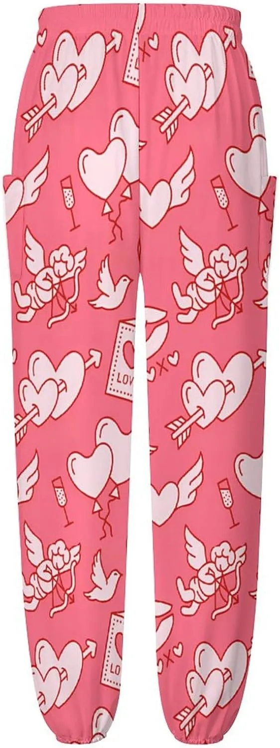 Valentines Day Print Yoga Bloomers Womans Hippie Harem Pant Beach Pants Elastic Gym Joggers Loose Casual Sweatpants