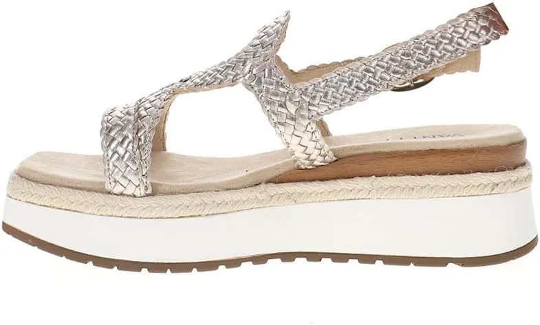 VANELi Womens Emalia Metallic Platform Casual Sandals Casual Low Heel 1-2" - Gold