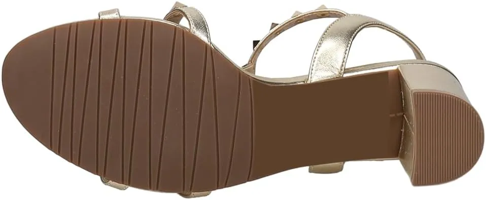 VANELi Womens Midge Studded Slingback Dress Sandals Mid Heel 2-3" - Beige
