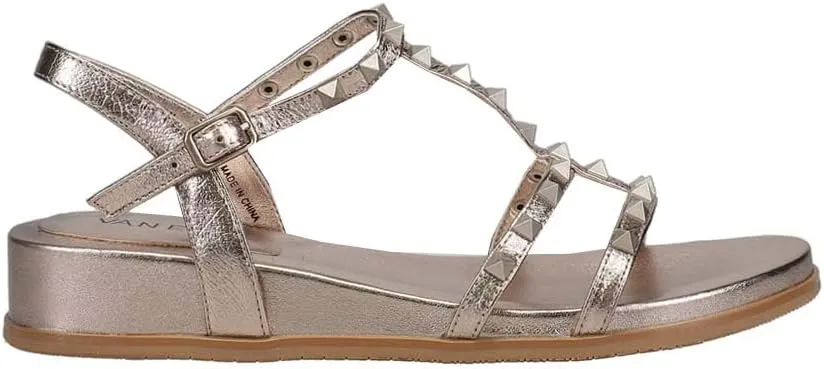 VANELi Womens Midge Studded Slingback Dress Sandals Mid Heel 2-3" - Beige