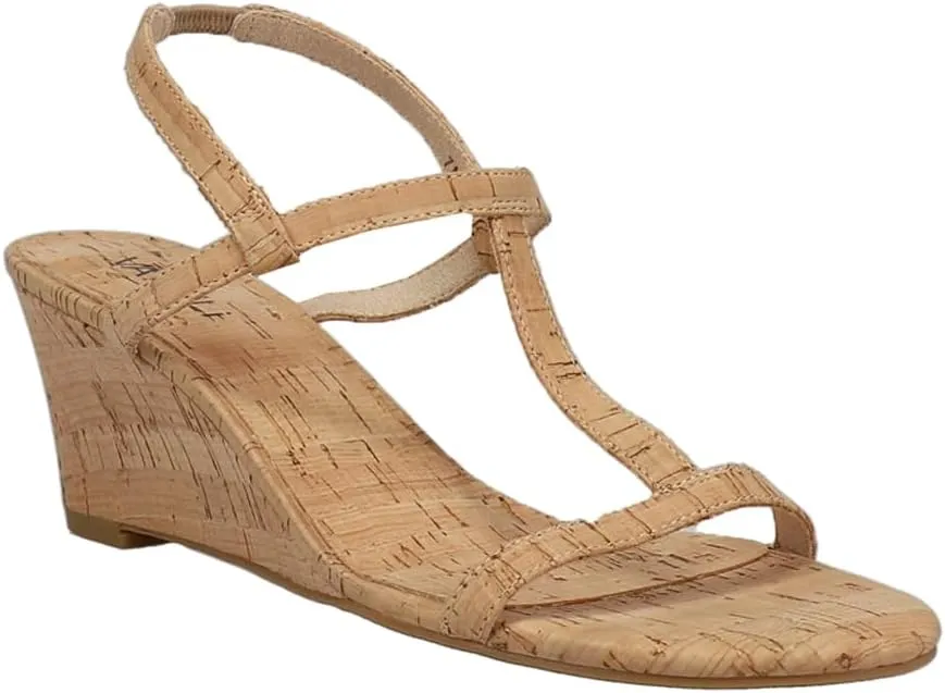 VANELi Womens Mohan T-Strap Casual Sandals Casual Mid Heel 2-3" - Beige