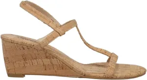 VANELi Womens Mohan T-Strap Casual Sandals Casual Mid Heel 2-3" - Beige