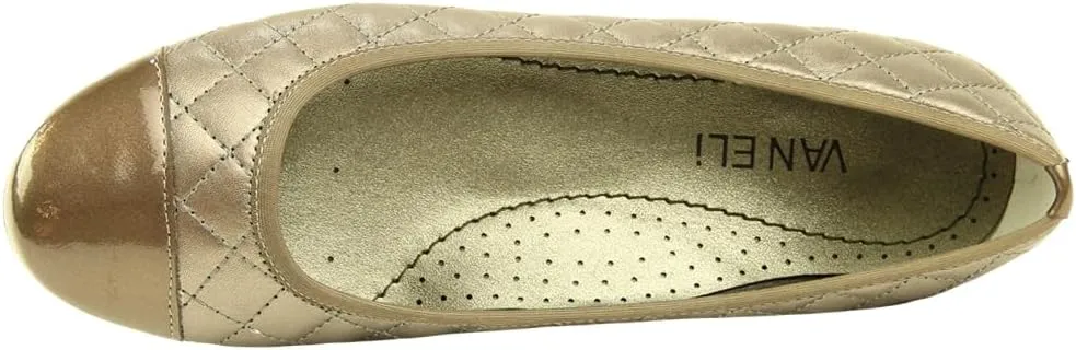 VANELi Womens Serene Quilted Slip On Ballet Flats Casual - Yellow