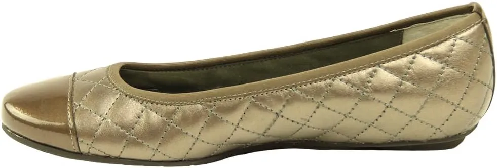 VANELi Womens Serene Quilted Slip On Ballet Flats Casual - Yellow