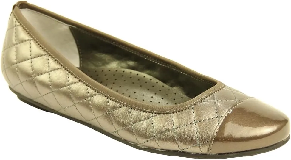 VANELi Womens Serene Quilted Slip On Ballet Flats Casual - Yellow