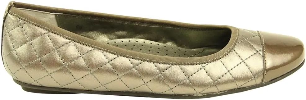 VANELi Womens Serene Quilted Slip On Ballet Flats Casual - Yellow