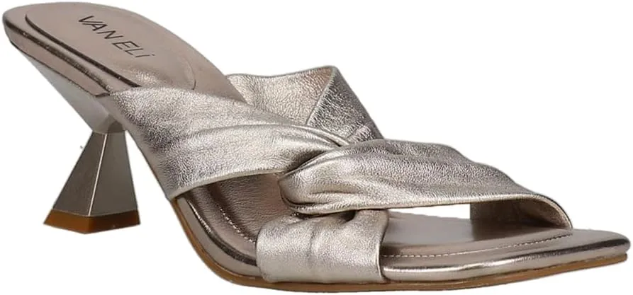 VANELi Womens Taber Kitten Dress Sandals Mid Heel 2-3" - Black
