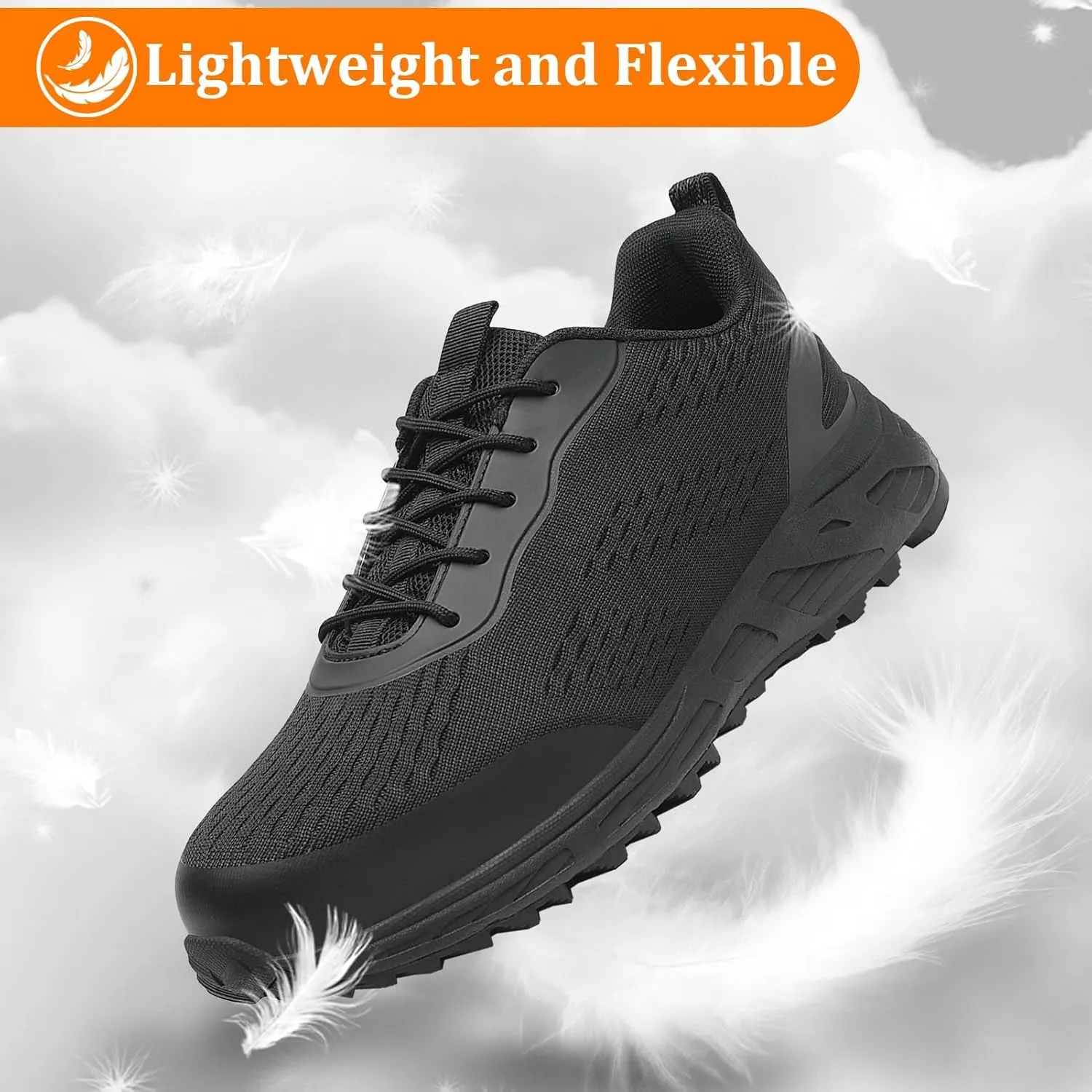 VikoViren Steel Toe Shoes for Men Women Comfy Lightweight Indestructible Non Slip Safety Work Sneakers Warehouse Industry Construction Shoes