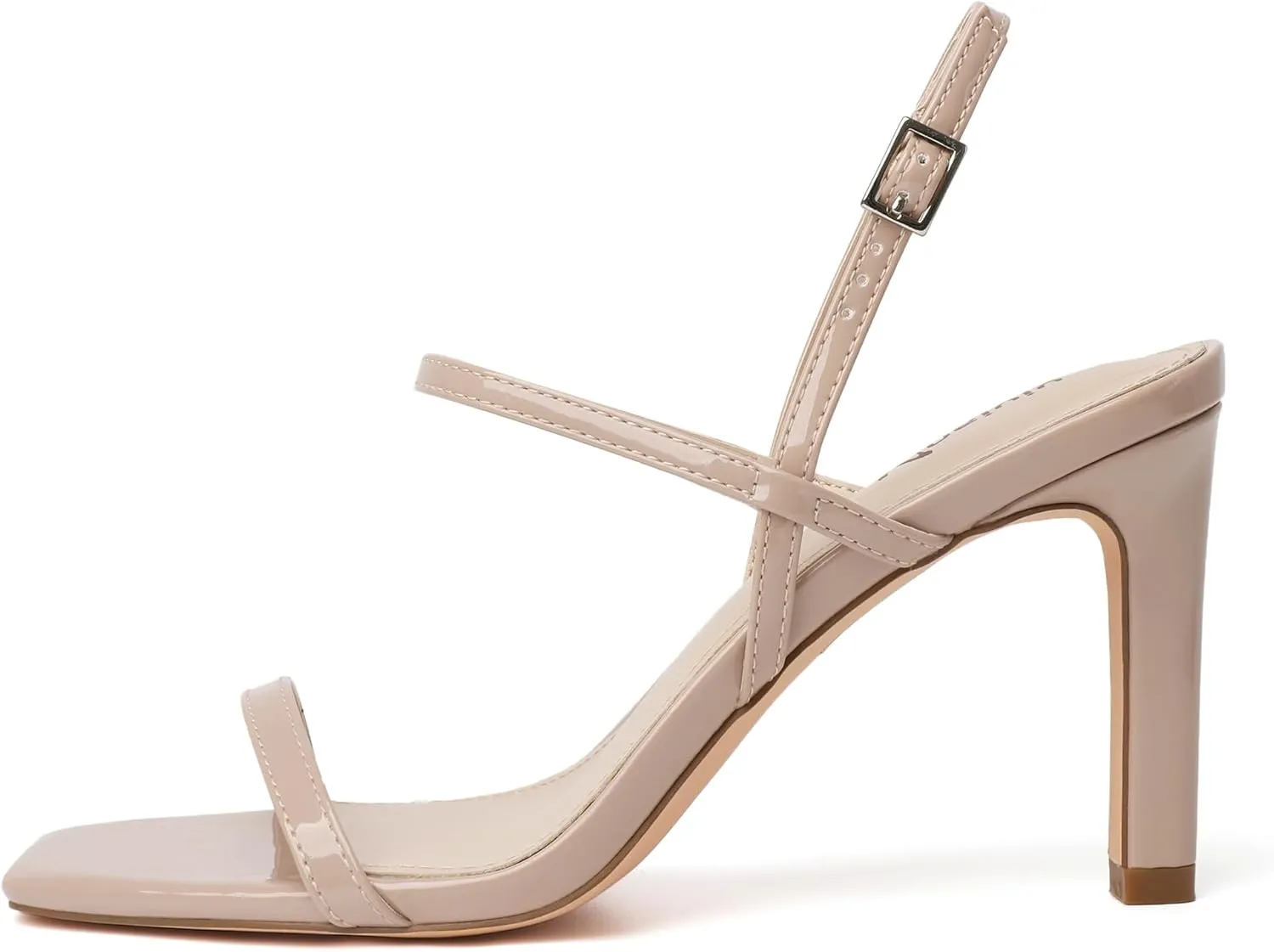 vivianly Women's Strappy Heels for Women Sandals Trendy Square Toe Sandals with Ankle Strap For Weddings, Proms, Parties