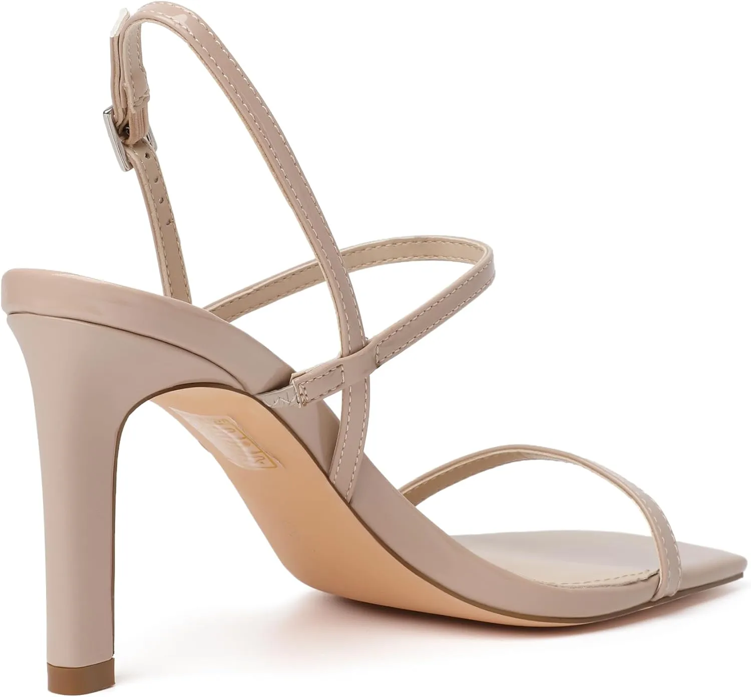 vivianly Women's Strappy Heels for Women Sandals Trendy Square Toe Sandals with Ankle Strap For Weddings, Proms, Parties
