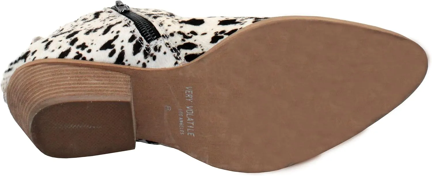 VOLATILE Womens Gracemont Zippered Casual Boots Ankle Low Heel 1-2" - Brown