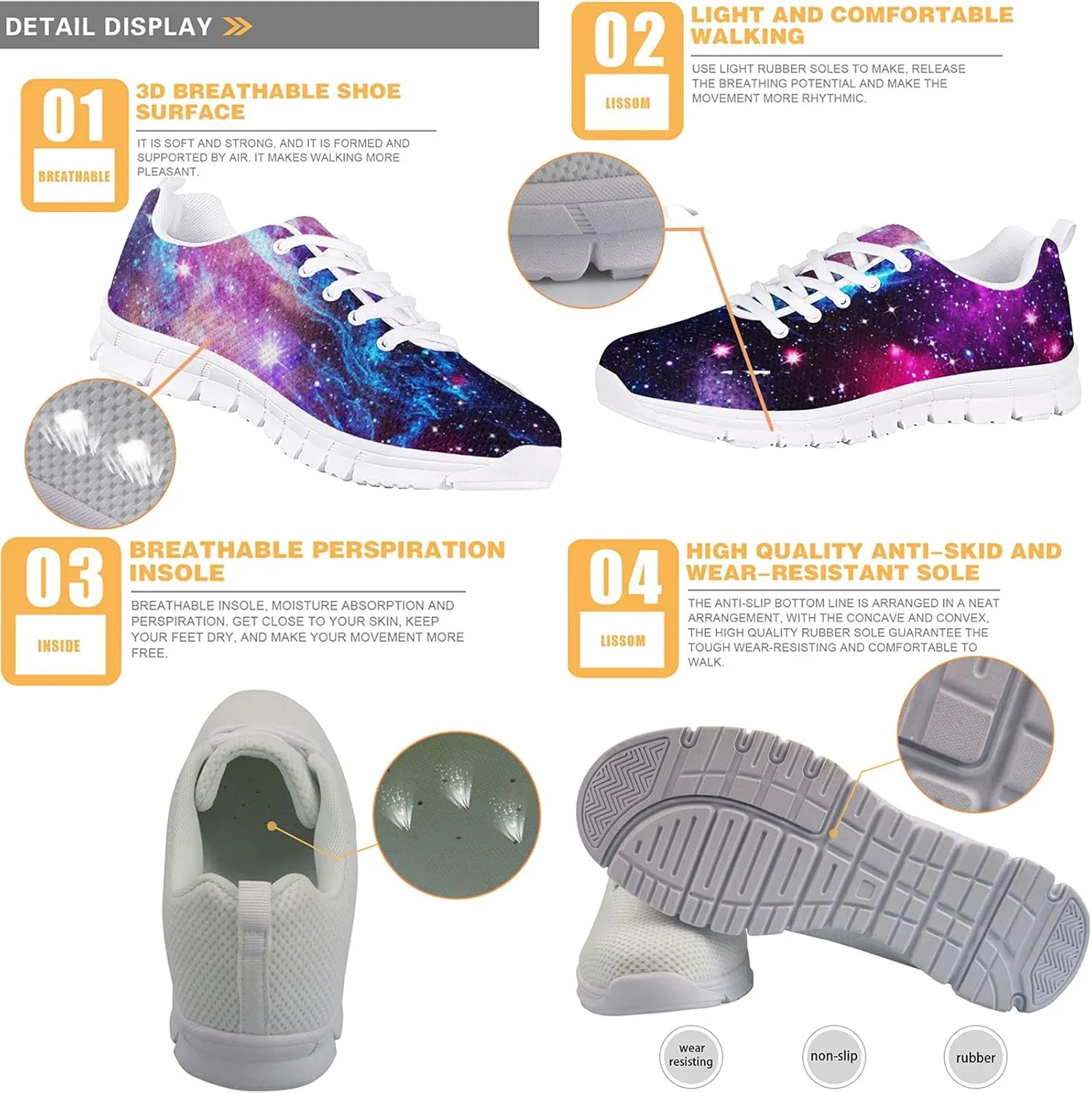 Wanyint Custom Tennis Sneakers Footwear Running Travel Shoes for Men Women