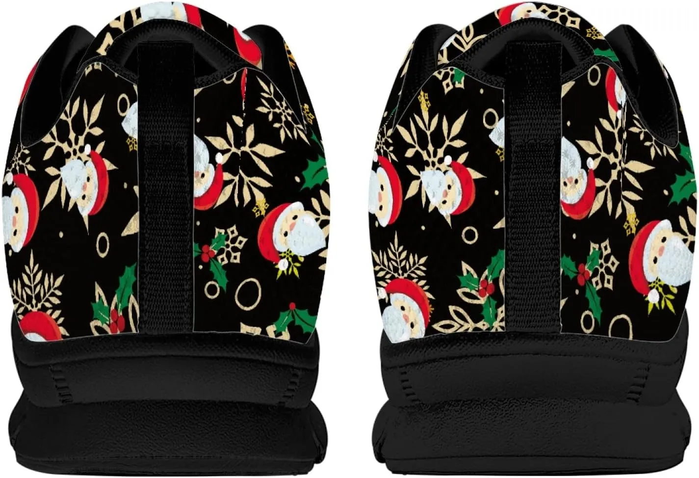 Wanyint Lightweight Sneakers for Running Walking Lace Up Black Sole Shoes