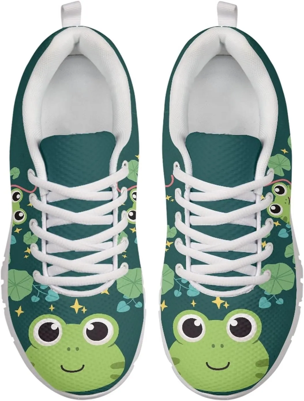 Wanyint Rainbow Stripes Print Women Tennis Sneakers Lace-up Walking Training Shoes Non Slip Sports Footwear