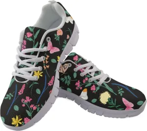 Wanyint Rainbow Stripes Print Women Tennis Sneakers Lace-up Walking Training Shoes Non Slip Sports Footwear