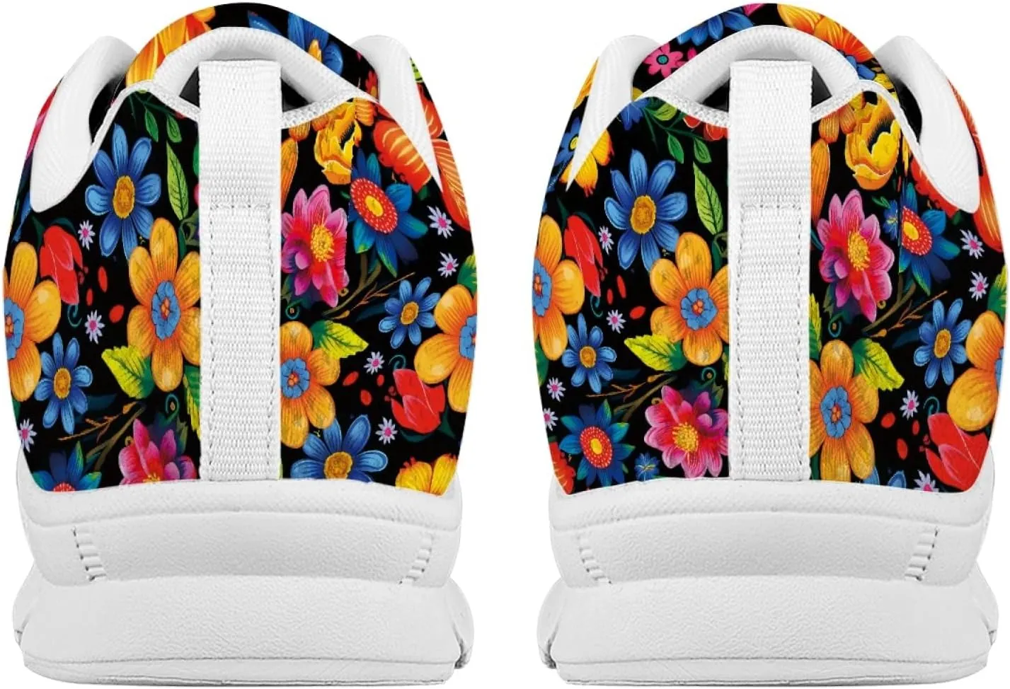 Wanyint Rainbow Stripes Print Women Tennis Sneakers Lace-up Walking Training Shoes Non Slip Sports Footwear