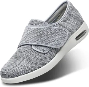 Women Diabetic Shoes, Extra Wide Width Breathable Mesh Adjustable Strap Outdoor Walking Sneakers - Support for Swollen Feet, Arthritis & Edema
