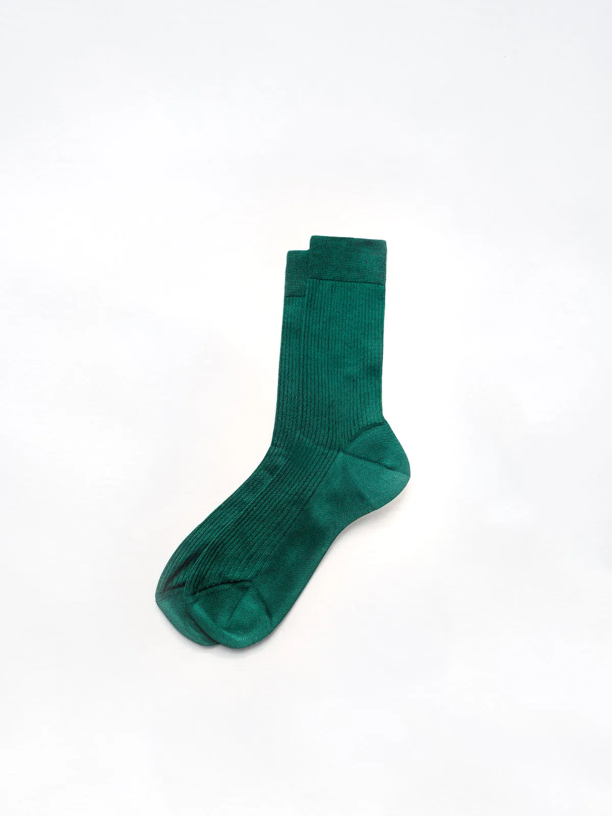 Women | Maria La Rosa One Ribbed Socks | Green