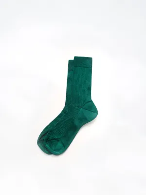 Women | Maria La Rosa One Ribbed Socks | Green