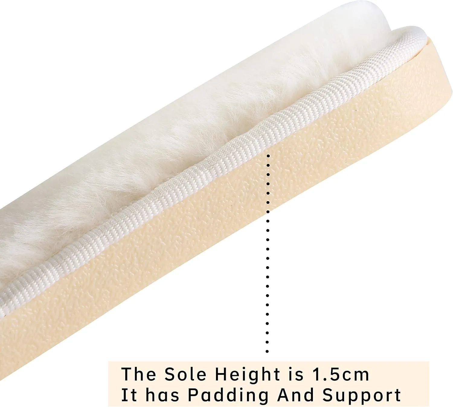 Women Slippers with Real Fox Fur Ball, Girl Furry Cozy Warm House Slipper, Open Toe Soft Flat Slide Sandals for Women Indoor Outdoor