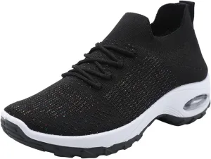 Women Sneaker 5.5 Leisure Women's Slip On Travel Soft Sole Comfortable Shoes Women Sneakers Size 11 Under 30 (Black, 7.5)