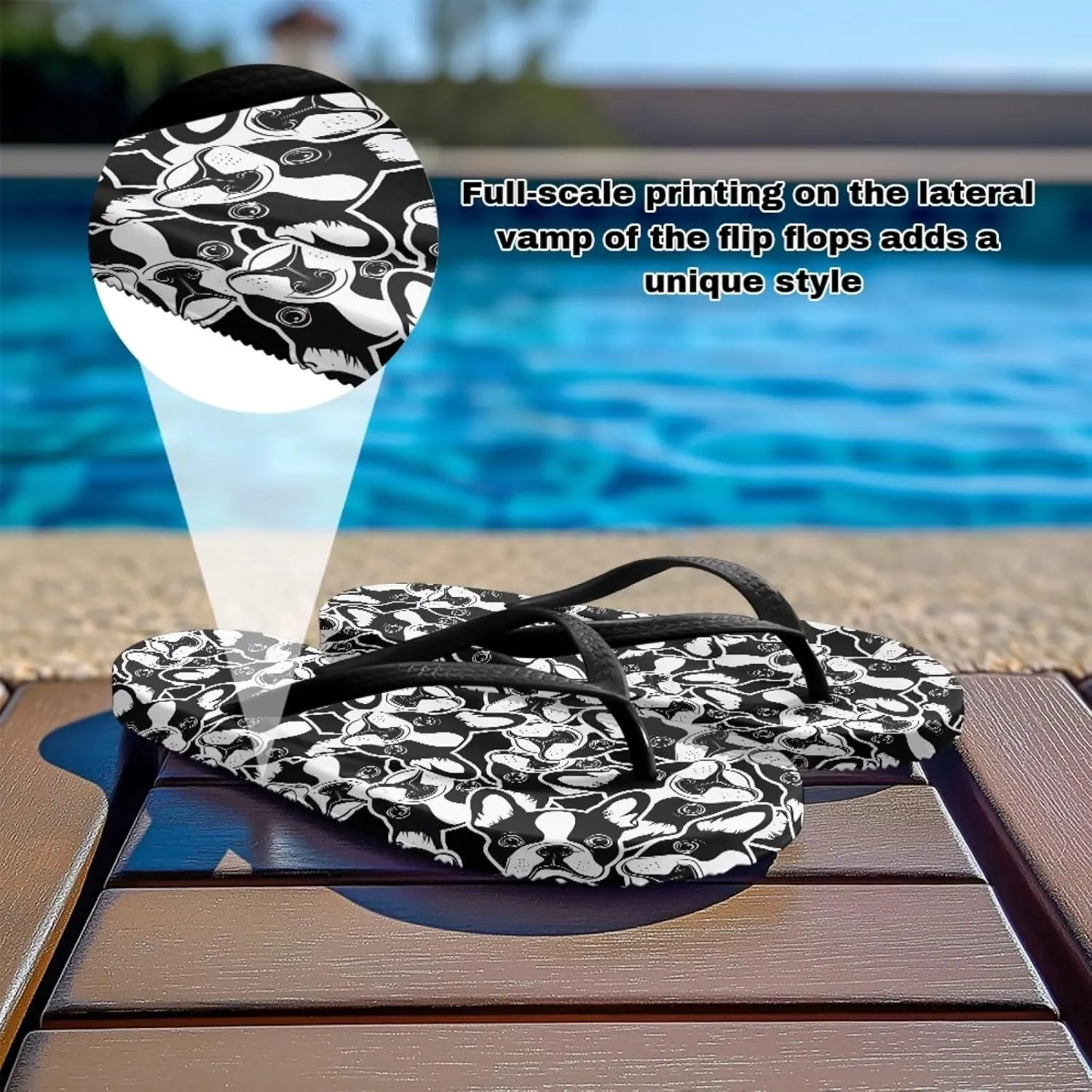 Women's Beach Pool Flip Flops Waterproof Walking Thong Sandals Slippers Summer Outdoor Indoor Shoes