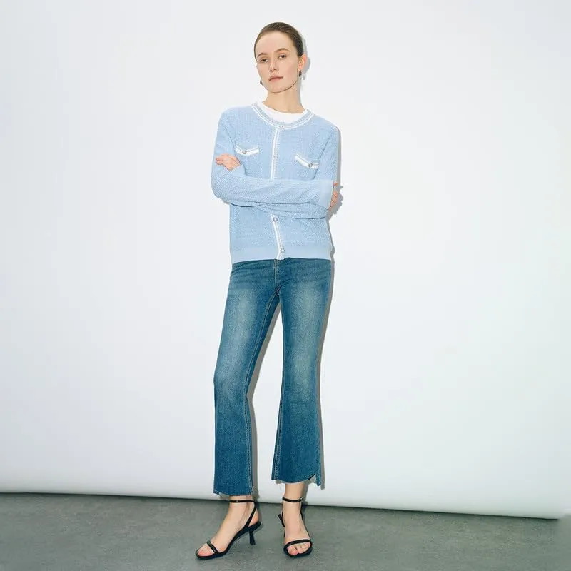 Womens Cardigan Sweaters 2025 Spring Long Sleeve Button Down Open Front Knitted Jackets