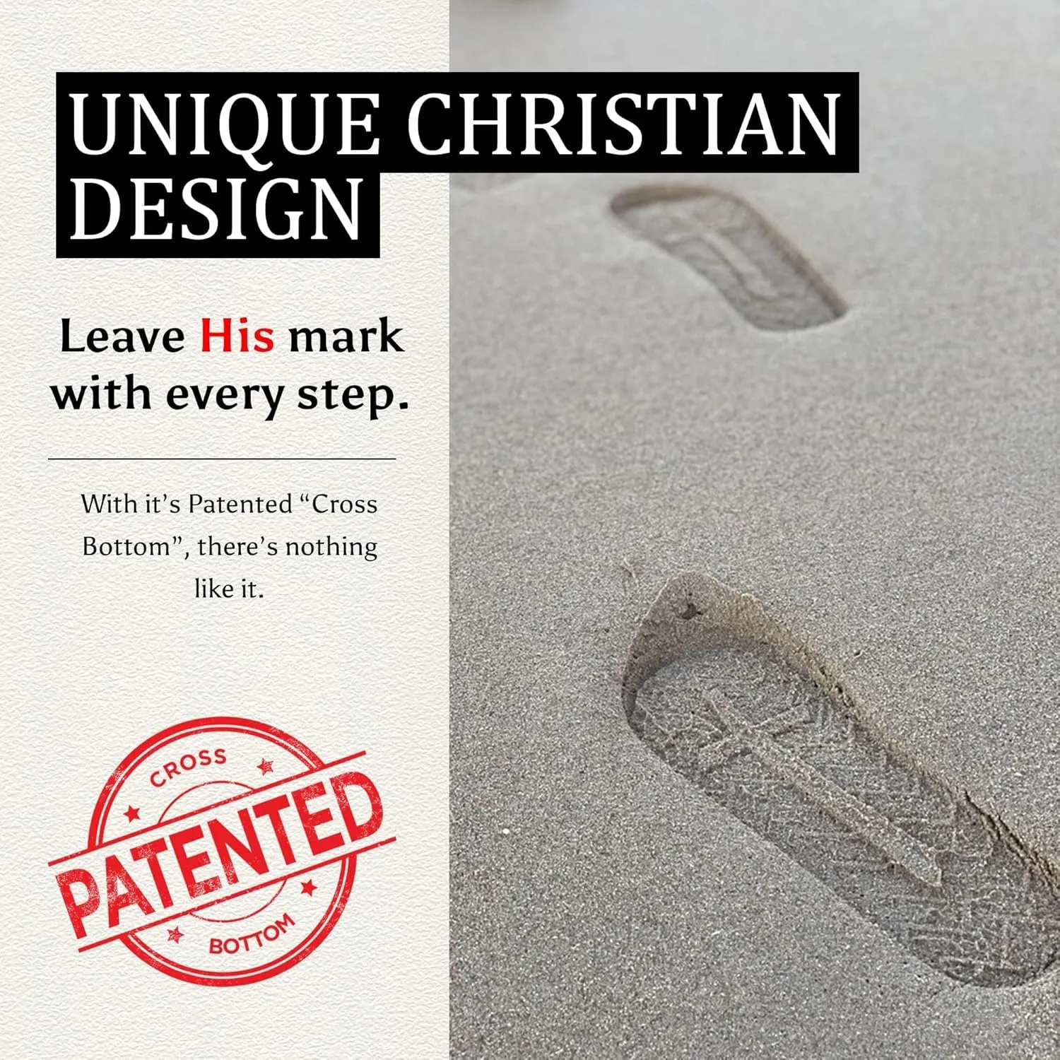 Women’s Christian Clothing and Footwear, Cross Bottom Women’s Sandals, Flip Flops for Women with John 3:16 Bible Verse, Unique Christian Apparel