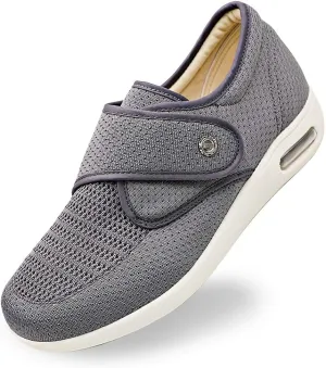 Women's Diabetic Elderly Shoes Mesh Breathable Walking Sneakers Lightweight Adjustable Easy On and Off Strap Summer Slippers for Swollen Feet