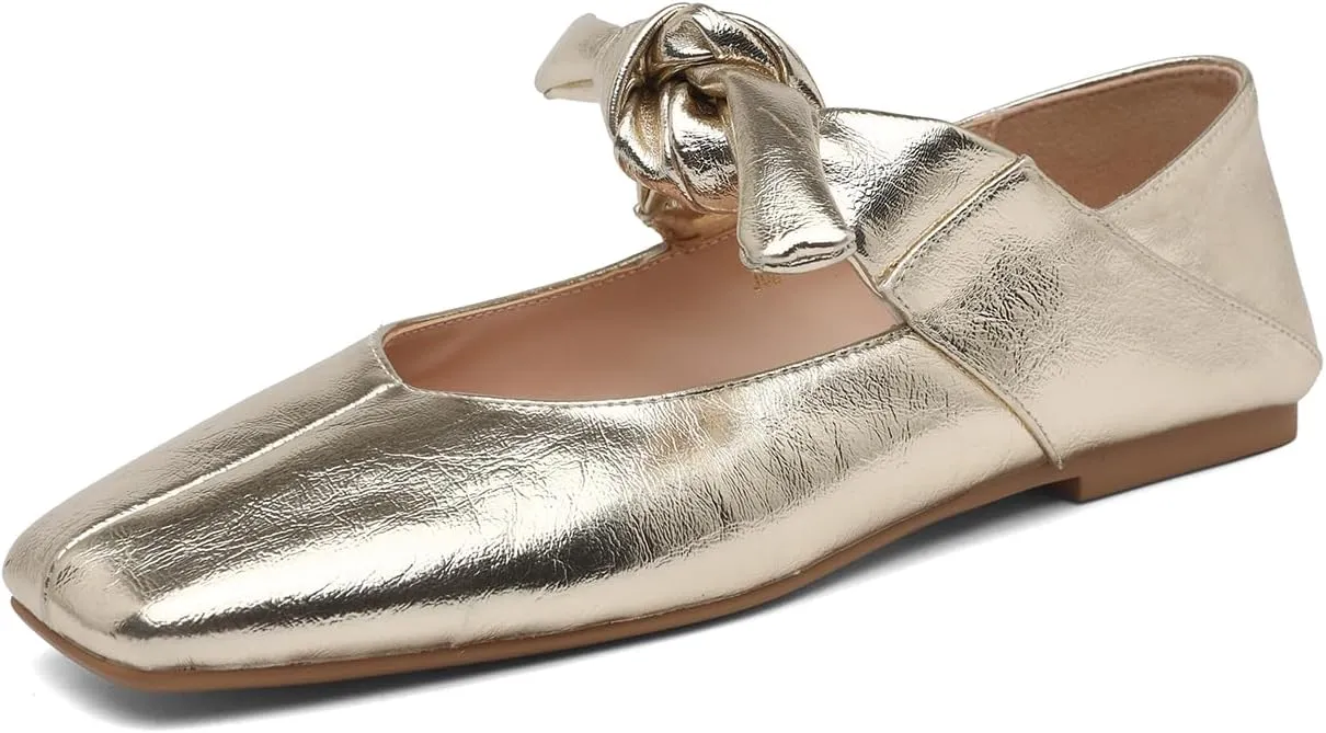 Women’s Flats Square Toe Bow Mary Jane Ballet Flats Fashion Wedding Party Shoes