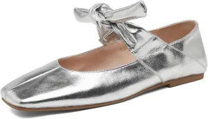 Women’s Flats Square Toe Bow Mary Jane Ballet Flats Fashion Wedding Party Shoes