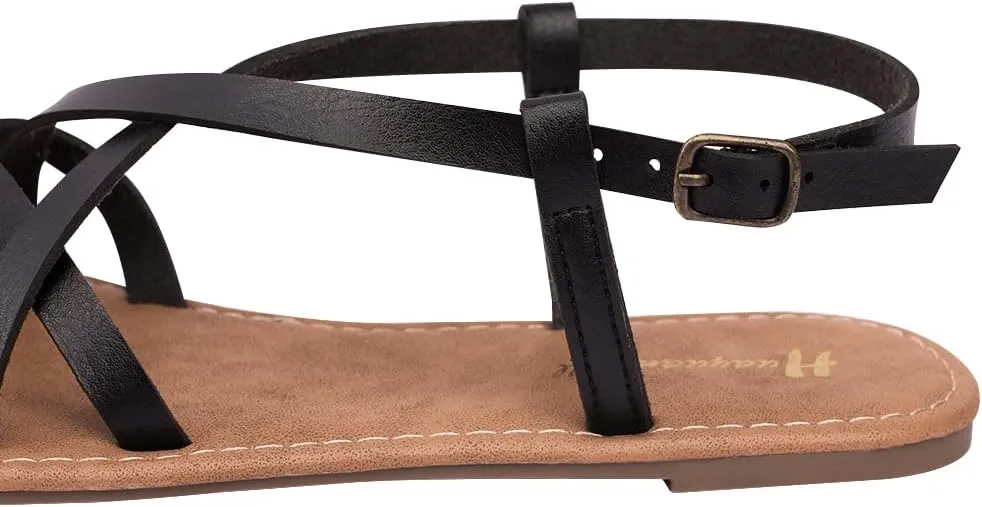Women's Gladiator Flat Sandals Fisherman Strappy Sandals Ankle Strap Sandals