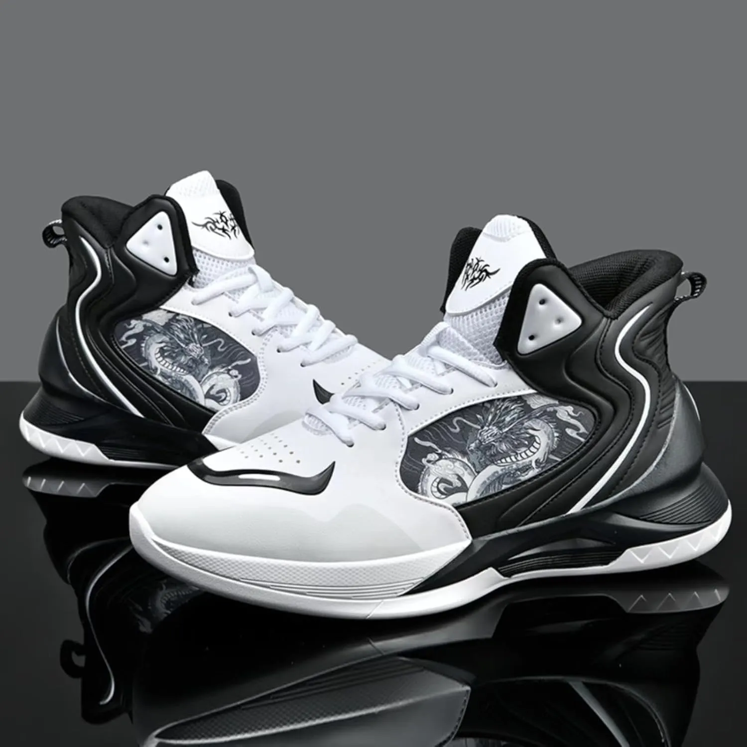 Womens High Top Chinese Stylish Basketball Shoes Comfortable Lace Up Athletic Sports Running Sneakers Non-Slip Soft Tennis Walking Shoes