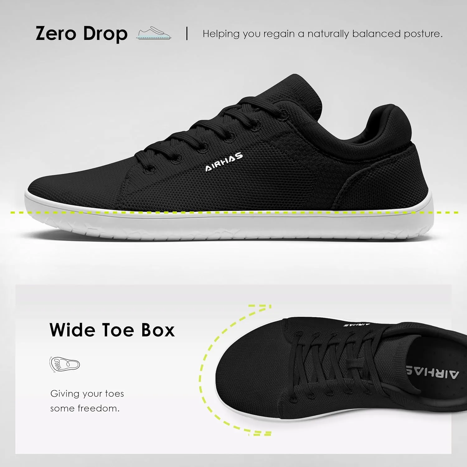 Womens Minimalist Barefoot Shoes Zero Drop Wide Toe Box Shoes Lightweight Casual Fashion Sneakers for Women